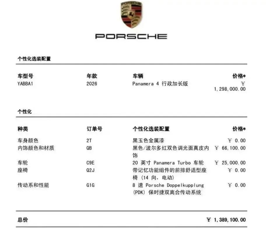 Porsche Panamera Panamera 4 Executive Long Wheelbase 2.9T 2026 — миниатюра 5