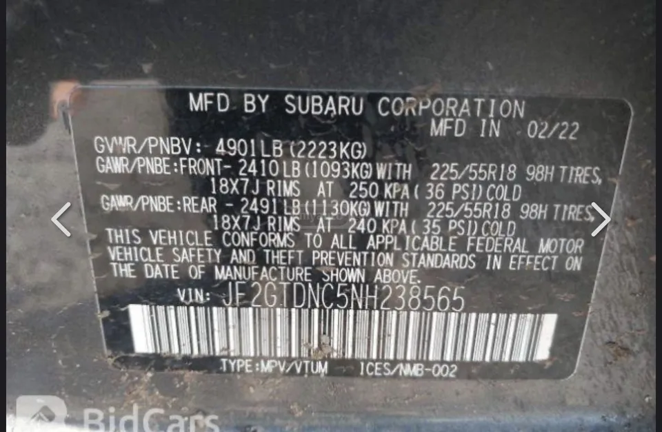 Subaru Crosstrek Limited 4dr All-Wheel Drive CV 2022 — миниатюра 5